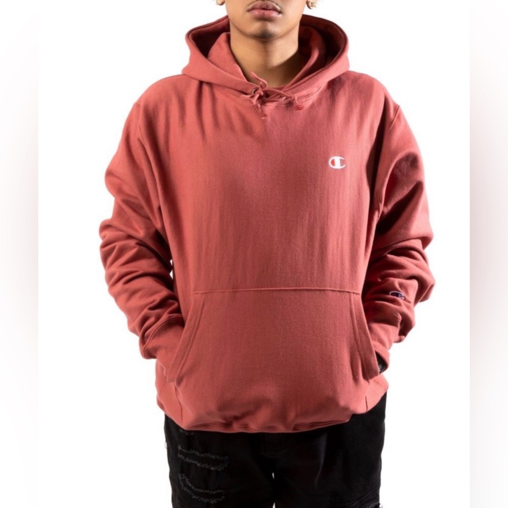 Champion Reverse Weave Pullover Hoodie Sandalwood Red Men Sizes L, XL